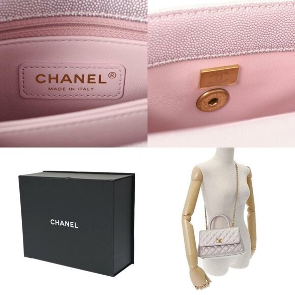 CHANEL Lambskin Quilted XS Mini Top Handle Rectangular Flap Bag Pink - Picture 3 of 12